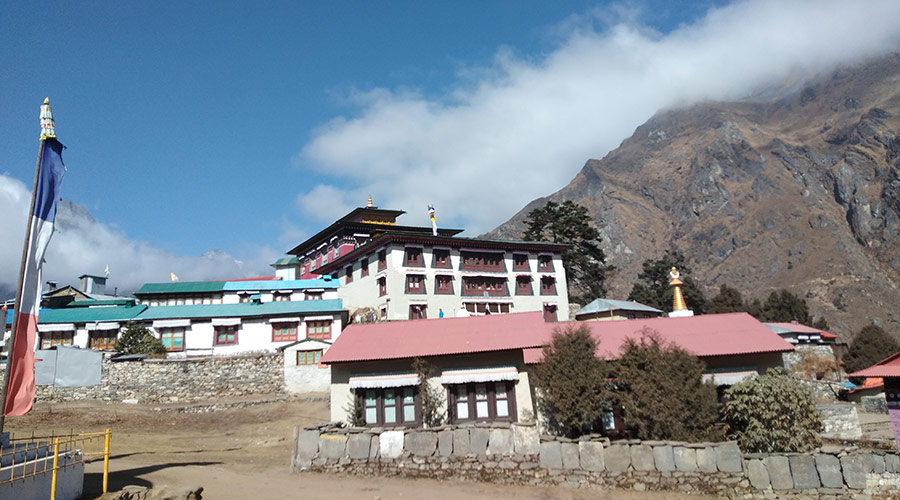 tengboche monastery mountains in nepal