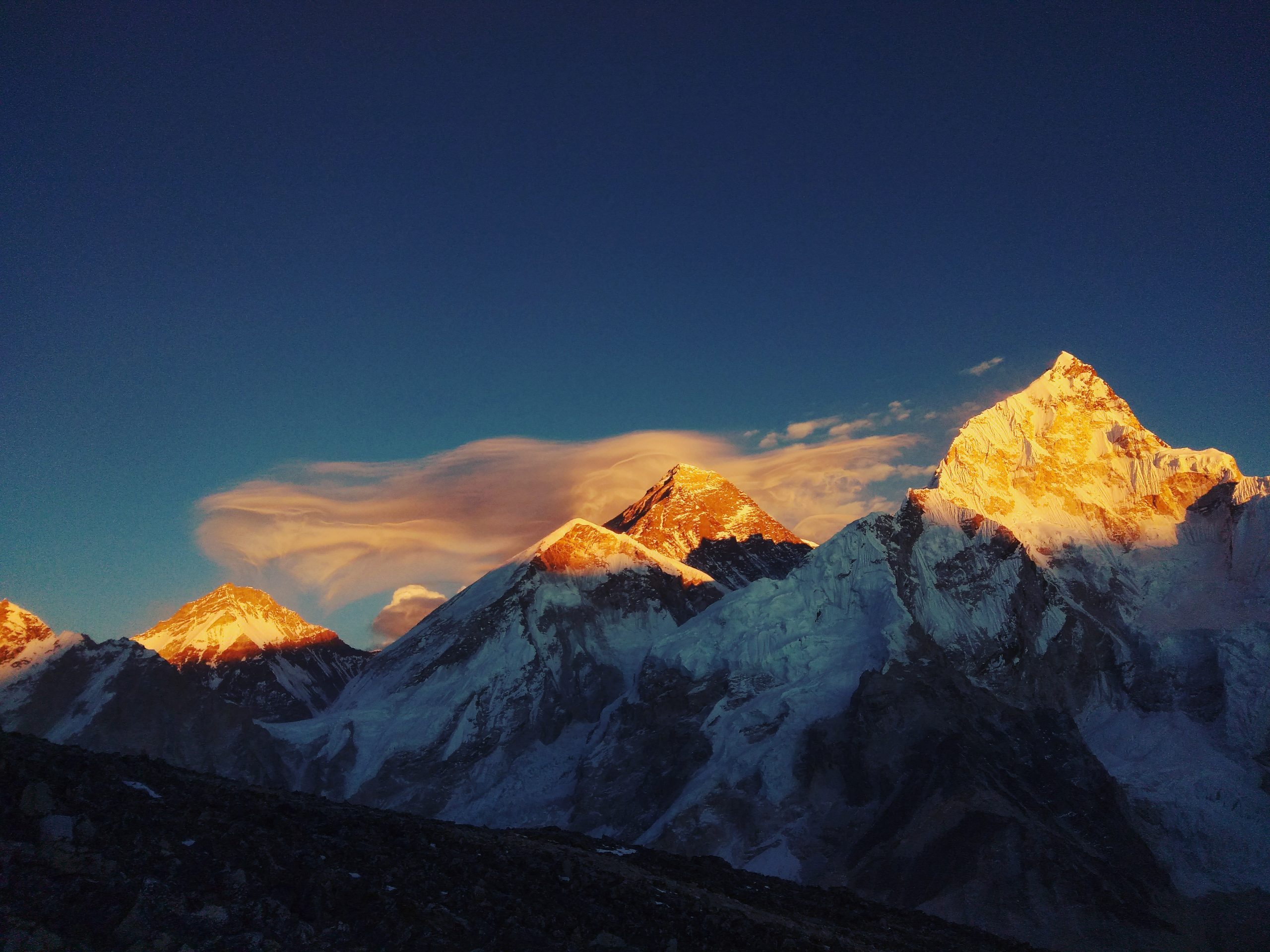 sun kissed mountains